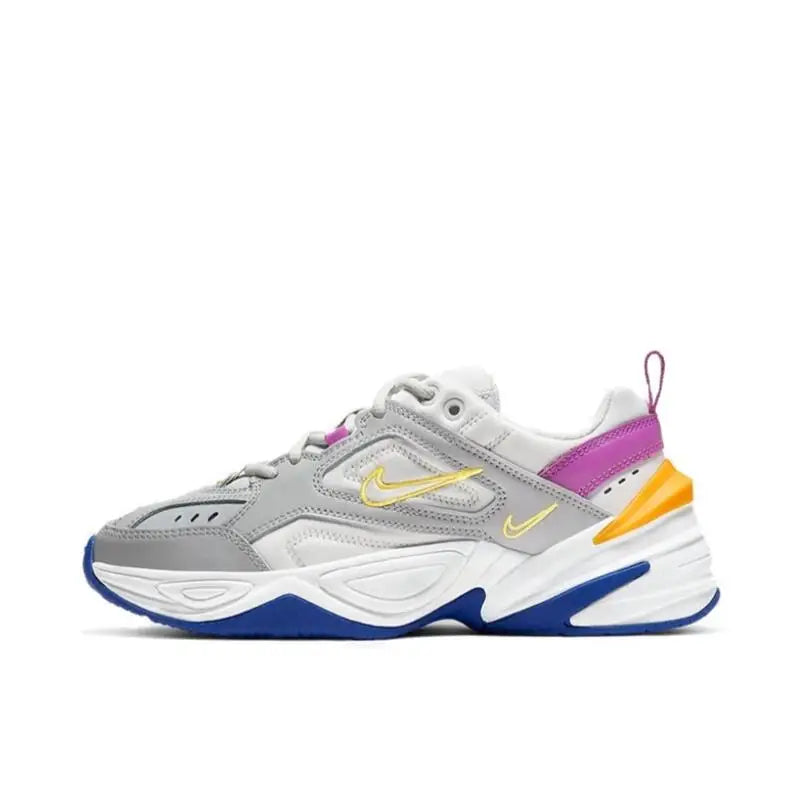 Nike M2K Tekno Men's Women's Running Shoes, Thick Midsole, Retro Attitude, Anti Slip, Wear-resistant, Low Top, Dad Shoes, White