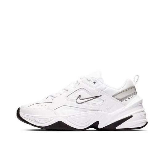 Nike M2K Tekno Men's Women's Running Shoes, Thick Midsole, Retro Attitude, Anti Slip, Wear-resistant, Low Top, Dad Shoes, White